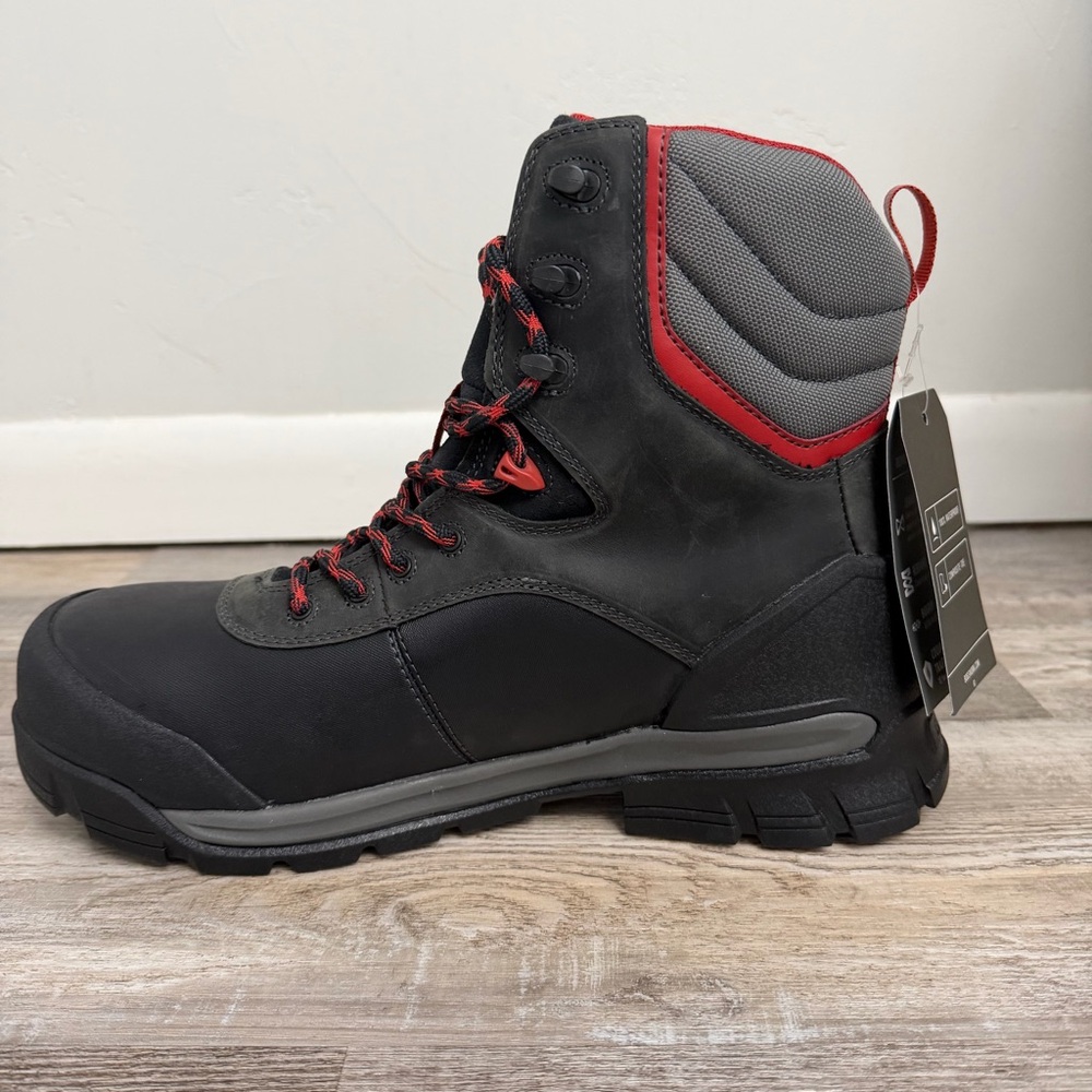 Bogs 6" BEDROCK SHELL Black Boots New Men's Safety Toe Work Shoes-size 11 NWOB - Picture 2 of 14